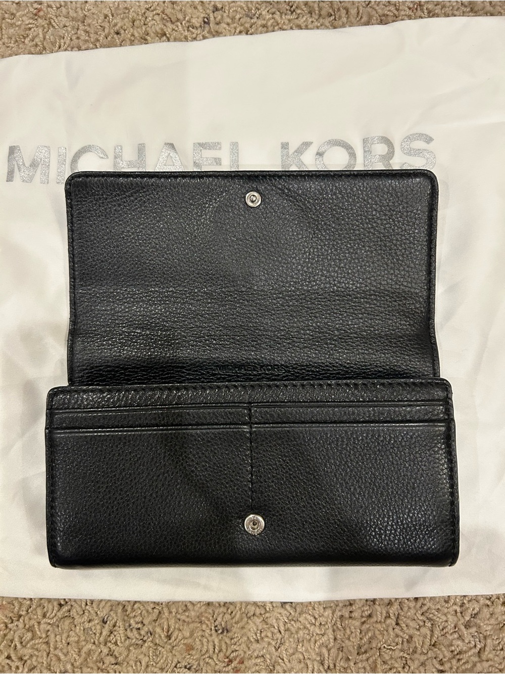 Michael Kors Black Pebbled Leather Shoulder Hobo with Chain Strap - Picture 5 of 6